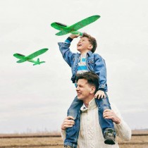 XL Wurfgleiter, Segelflugzeug, Styroporflieger Grün