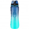 750ml Sport Trinkflasche Pop-Top – Wasserflasche mit Zeitmarkierung und Farbverlauf Blau, Grün