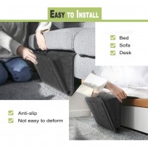 Stoff-Organizer fürs Bett oder Sofa mit Hängekorb & Mehreren Taschen anthrazit