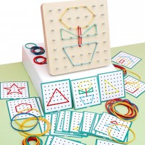 Geoboard, Geometrische Formen Motorikspielzeug Lernspielzeug
