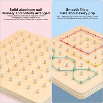 Geoboard, Geometrische Formen Motorikspielzeug Lernspielzeug