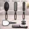 5-teiliges Haarstyling-Kamm-Set mit Spiegel & Halter