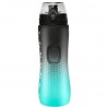 750ml Sport Trinkflasche Pop-Top – Wasserflasche mit Zeitmarkierung und Farbverlauf Schwarz, Grün