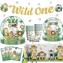 Wild One Party-Set 51-teilig Safari Kindergeburtstag