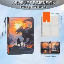 Pokemon Sammelalbum, Sammelordner, Aufbewahrungstasche für 400 Karten Legend of Dragon
