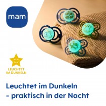 Mam Perfect Night Silikon Schnuller 2 Stück, 6-16 Monate