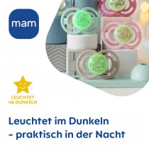 Mam Perfect Night Silikon Schnuller 2 Stück, ab 16 Monate