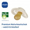 Mam Original Kautschuk Schnuller 2 Stück, 6-16 Monate