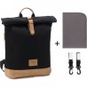 Fillikid Wickelrucksack Rolltop Berlin Schwarz