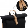 Fillikid Wickelrucksack Rolltop Berlin Schwarz