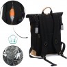 Fillikid Wickelrucksack Rolltop Berlin Schwarz