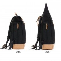 Fillikid Wickelrucksack Rolltop Berlin Schwarz