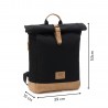 Fillikid Wickelrucksack Rolltop Berlin Schwarz