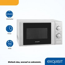 Exquisit Mikrowelle MW900-030 Silber