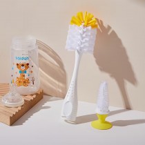 2-in-1 Nylon Flaschenbürsten Set für Babyflaschen & Trinkflaschen Gelb