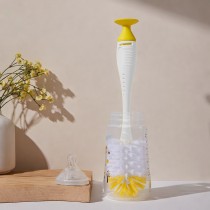 2-in-1 Nylon Flaschenbürsten Set für Babyflaschen & Trinkflaschen Gelb
