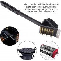 3-in-1 Grillbürste mit langem Griff