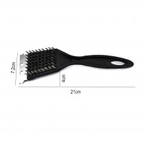 2in1 Grillbürste mit Metallschaber und Kunststoffgriff