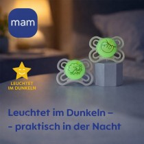 Mam Perfect Night Silikon Schnuller 2 Stück, 0-6 Monate