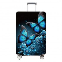 Kofferhülle – Elastischer Kofferschutz – Grösse L Blue Butterfly