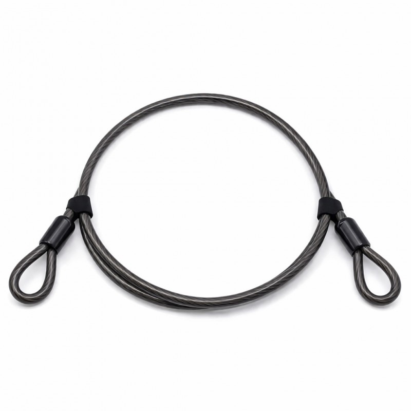 Stahl Schlaufenkabel 120 cm – Sicherheitskabel mit Vinyl Beschichtung