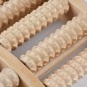 Holz Fussmassage Roller mit Triggerpunkten – Fussreflexzonen Massagegerät mit 5 Rollen