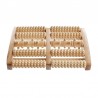 Holz Fussmassage Roller mit Triggerpunkten – Fussreflexzonen Massagegerät mit 5 Rollen