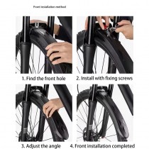 2-teiliges Fahrrad Schutzblech Set für 24-28 Zoll Fahrräder