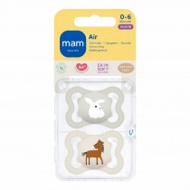 Mam Air Silikon Schnuller, 2 Stück, 0-6 Monate Hase & Pferd