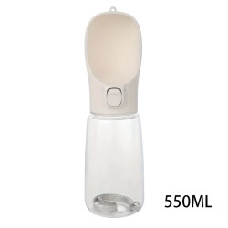 Hundetrinkflasche 550 ml – Wasserflasche für Hunde Beige