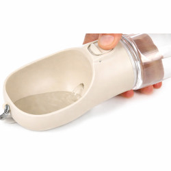 Hundetrinkflasche 550 ml – Wasserflasche für Hunde Beige