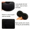 4-teiliges Donut-Haarknoten-Set – 4 Dutt-Rollen, Donut-Knoten Schwarz