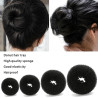 4-teiliges Donut-Haarknoten-Set – 4 Dutt-Rollen, Donut-Knoten Schwarz