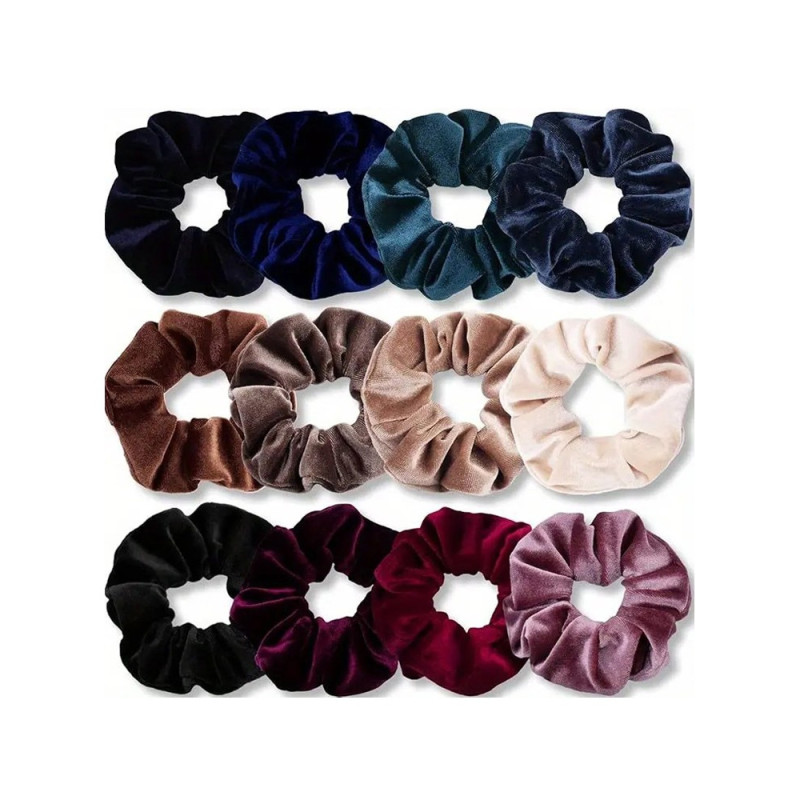 12er Samt Scrunchies Set – Haargummis bei befox.ch kaufen