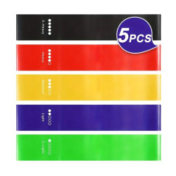Fitnessband, Widerstandsbänder, Resistance Bands, Gymnastikband, 5 Stück Multicolor