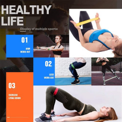 Fitnessband, Widerstandsbänder, Resistance Bands, Gymnastikband, 5 Stück Multicolor