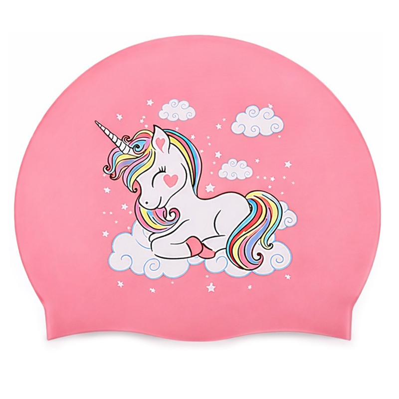 Silikon Kinder-Badekappe Einhorn Traum