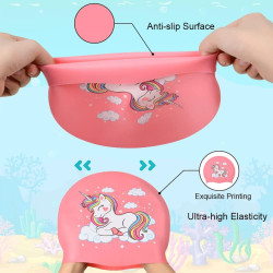 Kinder Badekappe Einhorn Pink Silikon | befox.ch