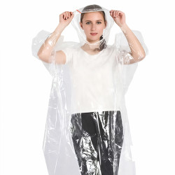 Regenponcho Transparent mit Kapuze One Size 123cm | befox.ch