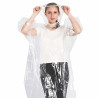 2x Regenponcho Transparent mit Kapuze One Size 123cm | befox.ch