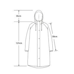 2x Regenponcho Transparent mit Kapuze One Size 123cm | befox.ch