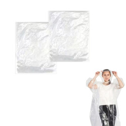 2 Stück Regenponcho, Regenpellerine Regenmantel Transparent