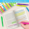 Textmarker in 6 verschiedenen Farben Multicolor
