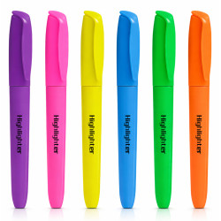 Textmarker in 6 verschiedenen Farben Multicolor