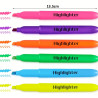 Textmarker in 6 verschiedenen Farben Pink, Violett, Orange, Grün, Gelb, Blau