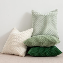 4 Stück Kord-Kissenbezüge grün 50x50 cm Grün- und Naturtöne