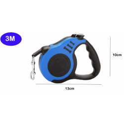 Automatische einziehbare Hundeleine 3m mit Knopfsteuerung Blau