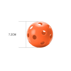 Unihockey Bälle 6 Stück 26 Loch Orange Floorball Set