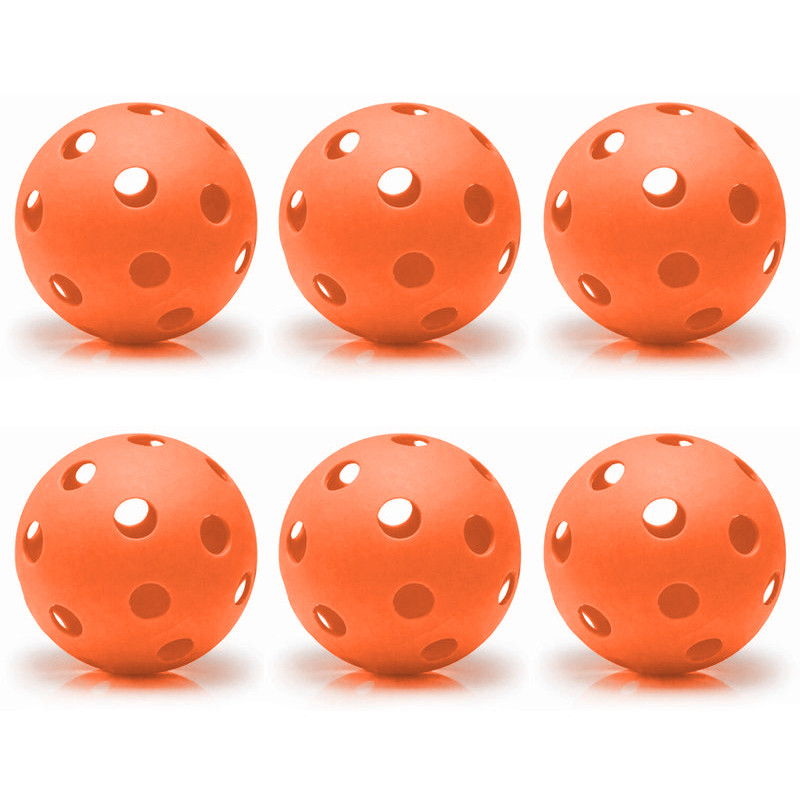 Unihockey Bälle 6 Stück Orange
