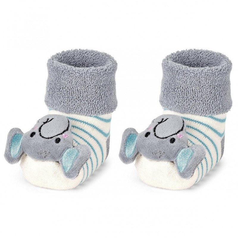 Sterntaler Baby-Rasselsocken 3-6 Monate Grösse 15/16, Elefant Eddy